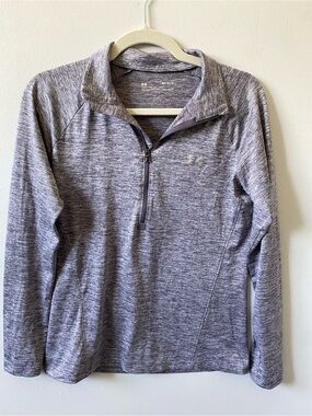 Under Armour Heathered Purple Lightweight Activewear 1/2 Zip Top M